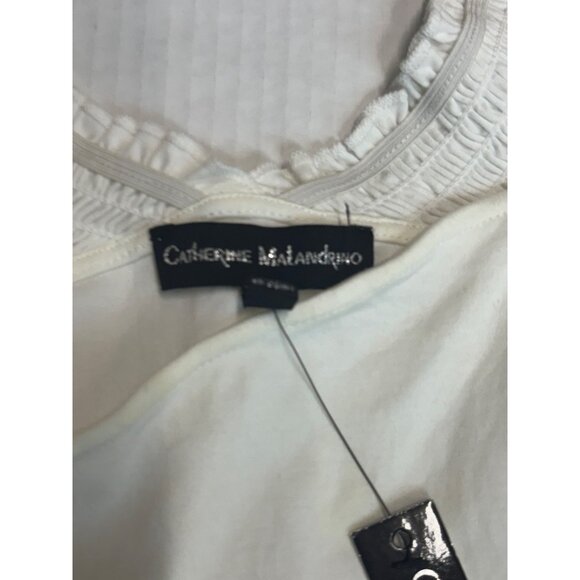 Catherine Malandrino Flutter-Sleeves Top, White, L - Picture 7 of 12